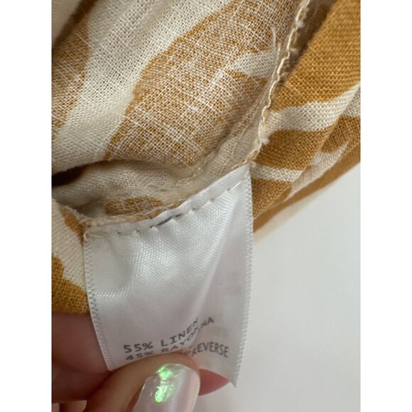 Rachel Zoe Zebra Print Linen Blend Wide-Leg Pants cropped size large - Picture 4 of 6